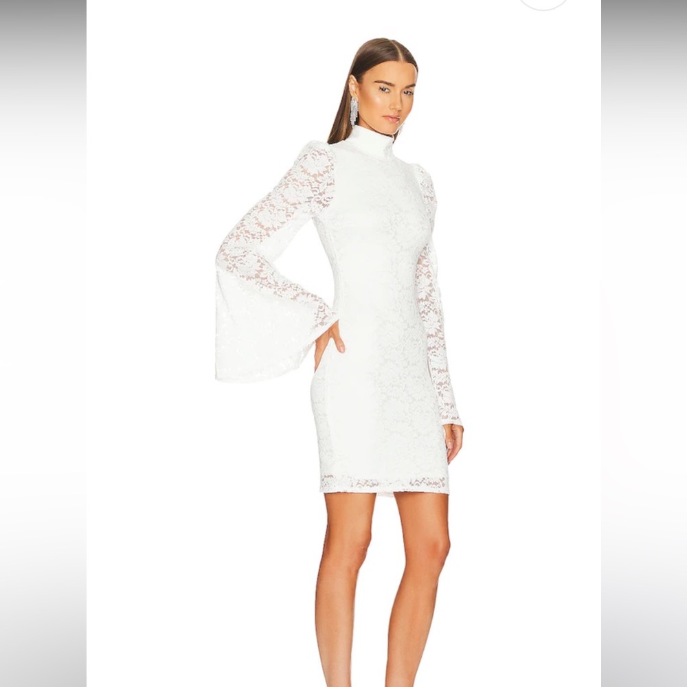 Caroline Constas Kennedy Mini Dress in white. Size large